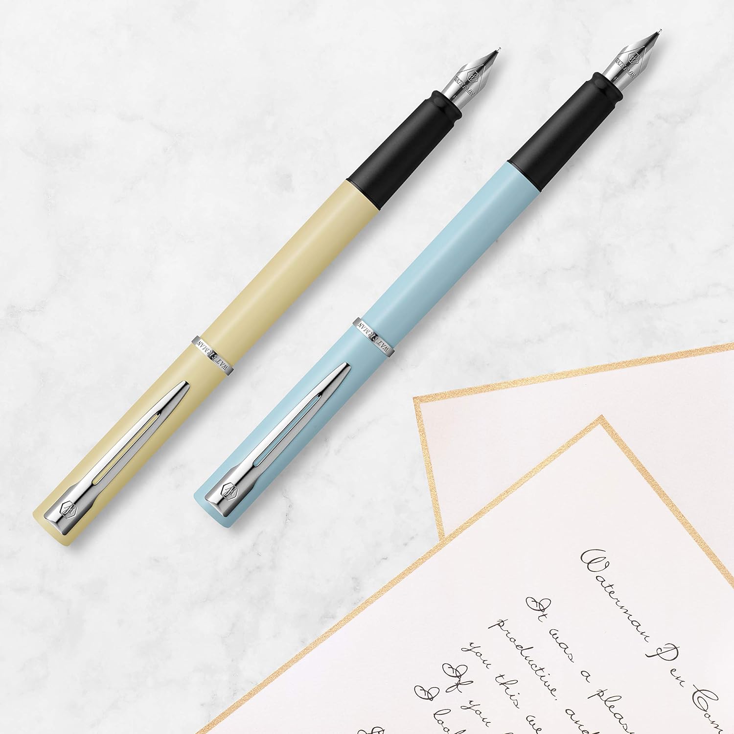 Waterman Allure Fountain Pen | Mint Green Pastel Lacquer | Fine Nib | Blue Ink | With Gift Box