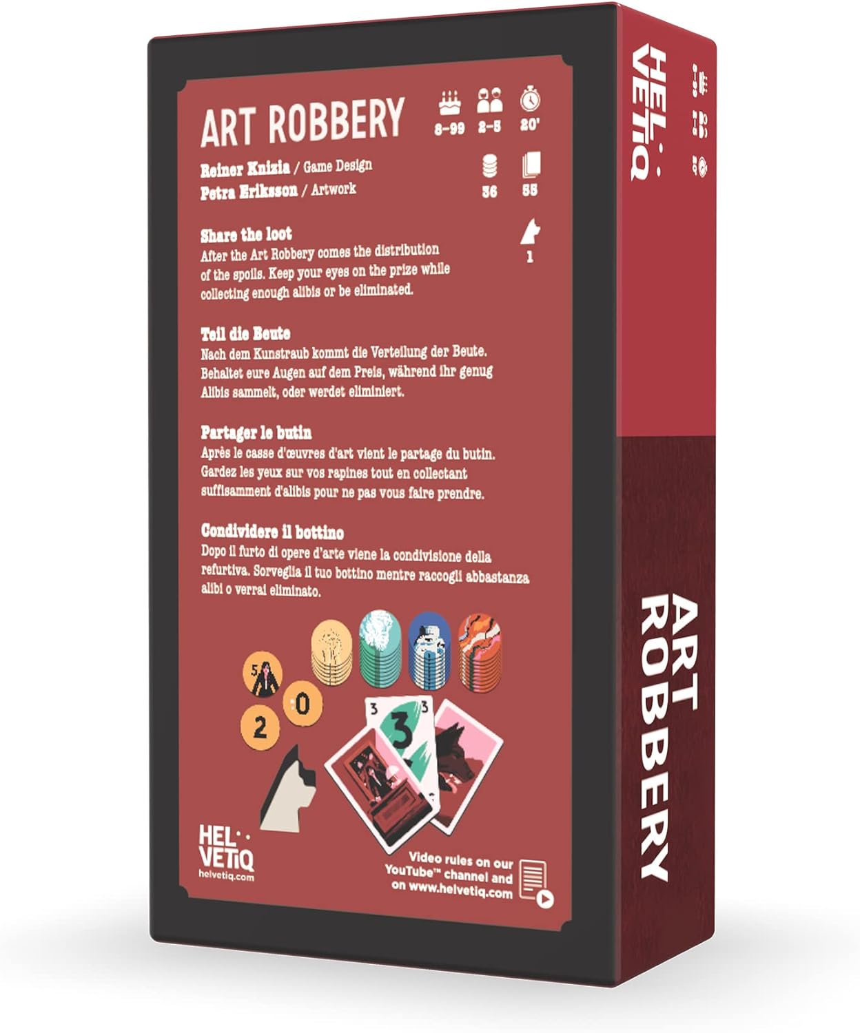 Helvetiq ART_ROB Board Game, Purple Rapina d'arte