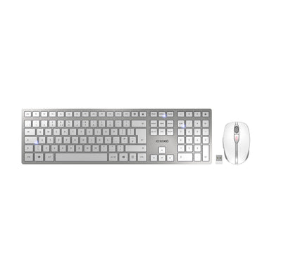 CHERRY Dw 9100 Slim Usb Wireless Keyboard And Mouse Set Uk Silver/White Jd-9100Gb-1