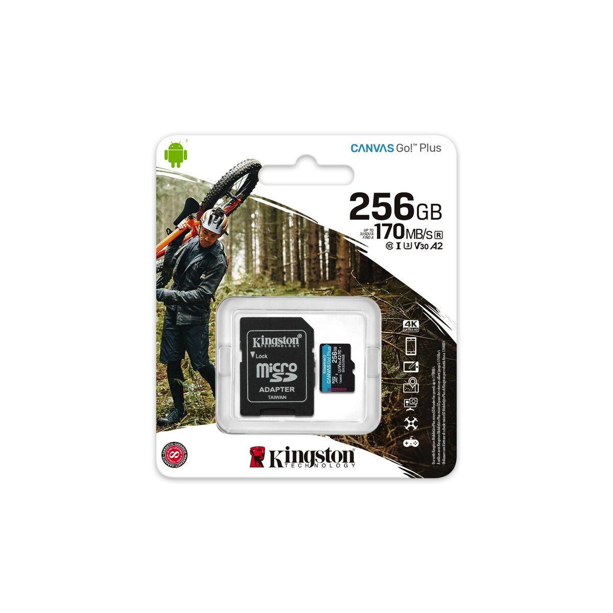 256Gb Msdxc Canvas Go Plus 170R A2 U3 V30 Card + Adapter