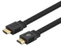 Hdmi Cable Ethern 1M 4K/60Hz -Flat Male/Male Black Poly