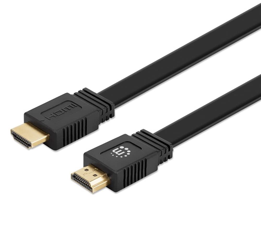 Hdmi Cable Ethern 1M 4K/60Hz -Flat Male/Male Black Poly