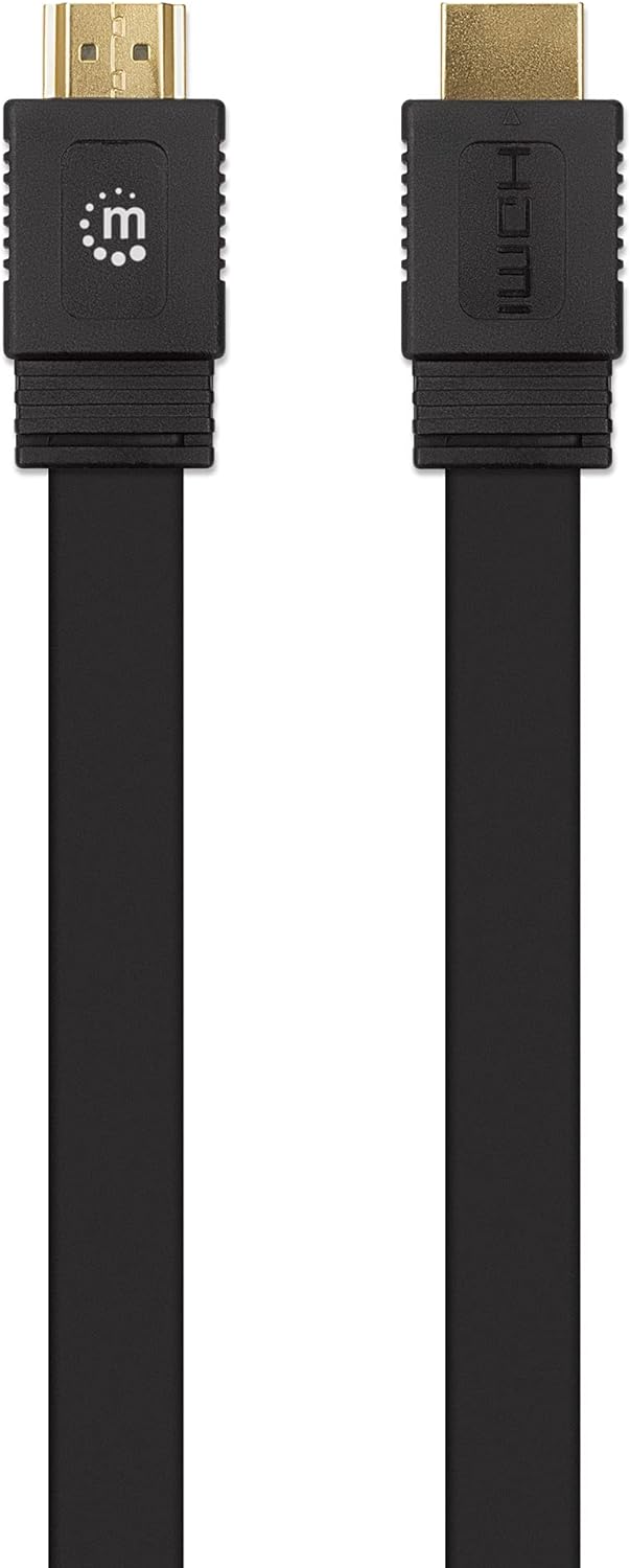 Hdmi Cable Ethern 1M 4K/60Hz -Flat Male/Male Black Poly