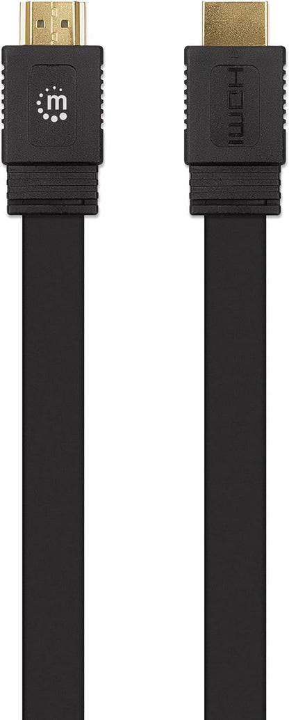 Hdmi Cable Ethern 1M 4K/60Hz -Flat Male/Male Black Poly