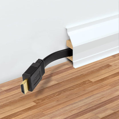 Hdmi Cable Ethern 1M 4K/60Hz -Flat Male/Male Black Poly