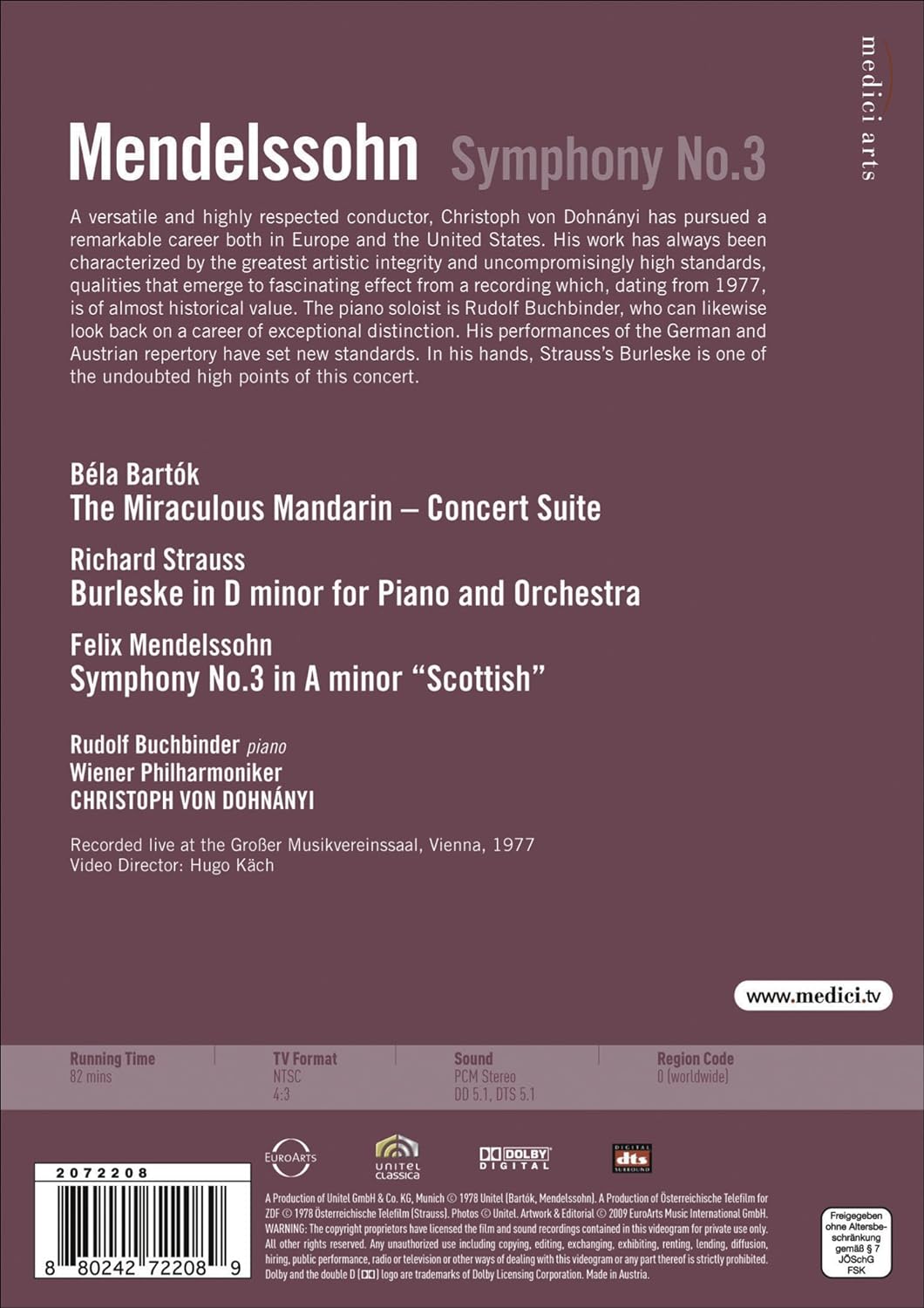 Dohnanyi Conducts Mendelssohn, Strauss and Bartok