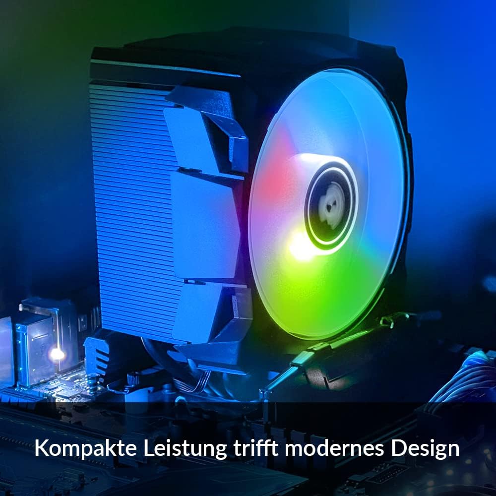 ARCTIC Freezer i35 A-RGB - Single-Tower CPU Kühler für Intel mit A-RGB, druckoptimierter 120 mm P-Lüfter, 200-1700 rpm, 4 Heatpipes, inkl. MX-5 Wärmeleitpaste - Schwarz Freezer 35 Freezer i35 A-RGB