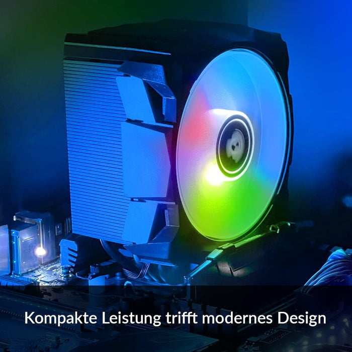 ARCTIC Freezer i35 A-RGB - Single-Tower CPU Kühler für Intel mit A-RGB, druckoptimierter 120 mm P-Lüfter, 200-1700 rpm, 4 Heatpipes, inkl. MX-5 Wärmeleitpaste - Schwarz Freezer 35 Freezer i35 A-RGB