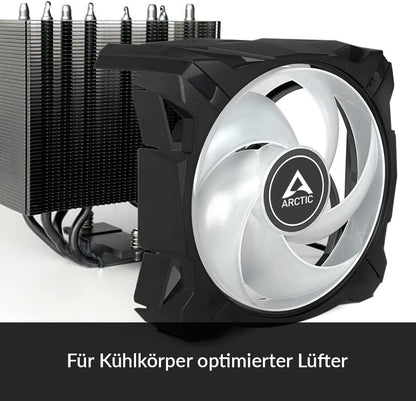 ARCTIC Freezer i35 A-RGB - Single-Tower CPU Kühler für Intel mit A-RGB, druckoptimierter 120 mm P-Lüfter, 200-1700 rpm, 4 Heatpipes, inkl. MX-5 Wärmeleitpaste - Schwarz Freezer 35 Freezer i35 A-RGB