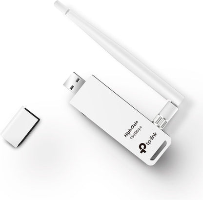 TP-LINK TL-WN722N 150 Mbps High Gain Wireless USB Adapter - White V2 Version