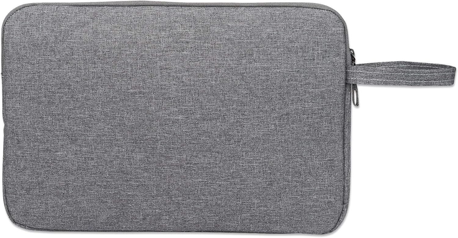Manhattan Seattle Laptop Sleeve 14.5", Grey, Padded, Extra Soft Internal Cushioning, Main Compartment with double zips, Zippered Front Pocket, Carry Loop, Water Resistant and Durable, 3 Year Warranty