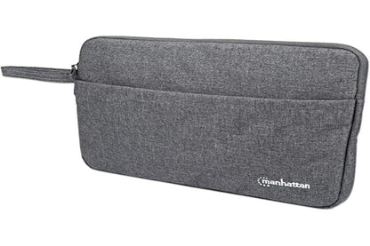 Manhattan Seattle Laptop Sleeve 14.5", Grey, Padded, Extra Soft Internal Cushioning, Main Compartment with double zips, Zippered Front Pocket, Carry Loop, Water Resistant and Durable, 3 Year Warranty