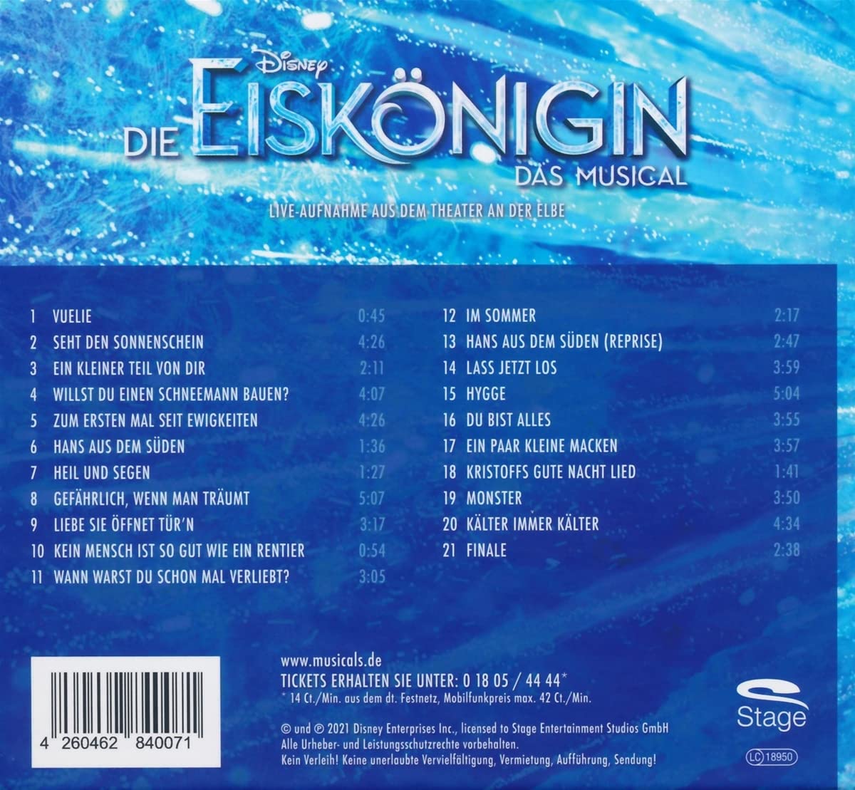 Die Eiskönigin - Originalversion des Hamburger Musicals (Live)
