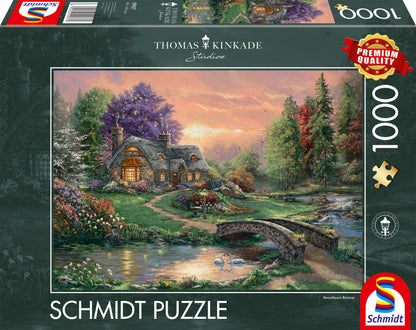 Schmidt Spiele, Thomas Kinkade: Sweetheart Retreat (1000 pc), Puzzle, Ages 12+