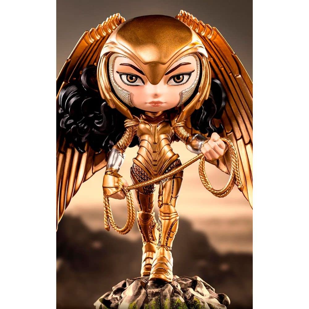 Iron Studios & MiniCo 32720-MC Wonder Woman WW84 Armored Version Minico Toy Scale Statue – DC Comics, Multicoloured, 1:10