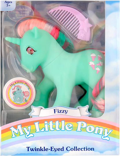 My Little Pony 35296 Classic Rainbow Ponies Fizzy Pony, Retro Horse Gifts for Girls, Toy Animal Figures, Horse Toys Suitable for Boys and Girls Aged 3, 4, 5, 6 Years + & My Little Pony - 35298