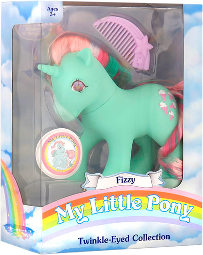 My Little Pony 35296 Classic Rainbow Ponies Fizzy Pony, Retro Horse Gifts for Girls, Toy Animal Figures, Horse Toys Suitable for Boys and Girls Aged 3, 4, 5, 6 Years + & My Little Pony - 35298