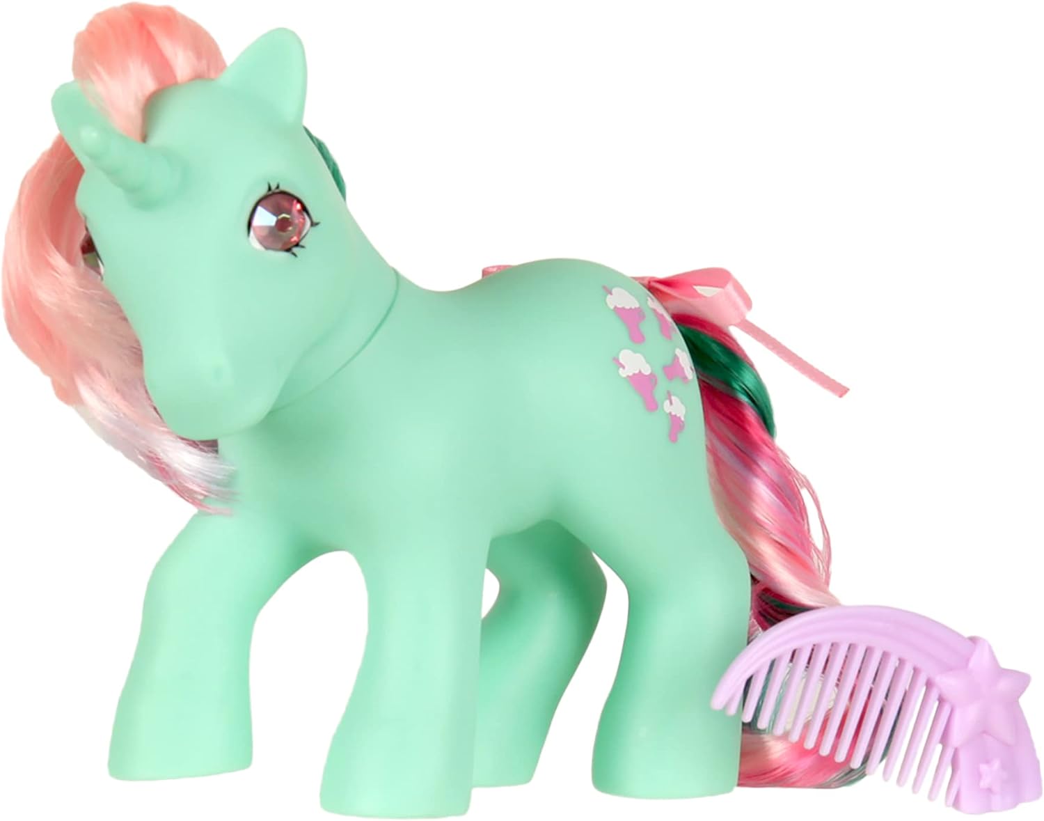 My Little Pony 35296 Classic Rainbow Ponies Fizzy Pony, Retro Horse Gifts for Girls, Toy Animal Figures, Horse Toys Suitable for Boys and Girls Aged 3, 4, 5, 6 Years + & My Little Pony - 35298