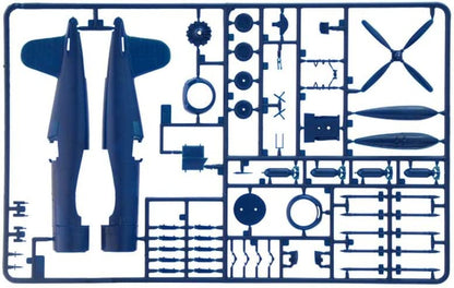 Italeri -1453 F4U-4 Corsair-Korean War, 1:72 Scale, Model Kit, Plastic Model, Blue, 1453