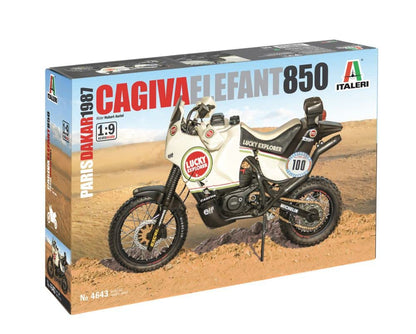 Italeri 3653S - 1:9 Cagiva Elephant 850 Winner 1987, Model Making, kit, Stand Model Making, Crafts, Hobbies, Gluing, Plastic kit, Detailed, 4643S, White