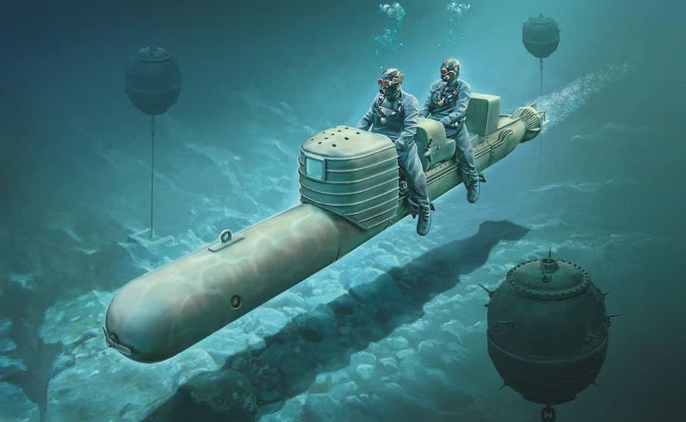 Italeri -5621 S.L.C. Pig with Crew, Scale 1:35, Model Kit, Plastic Model, Multicolor, IT5621