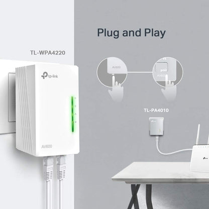 TP-Link TL-WPA4220KIT 2-Port Powerline Adapter WiFi Starter Kit, Range Extender, Broadband/WiFi Extender, WiFi Booster/Hotspot