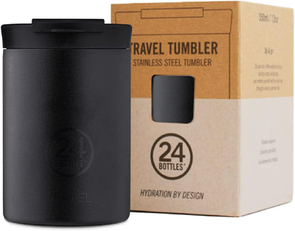 24Bottles Travel Tumbler Thermosbeker voor reizen en kantoor, 350 ml/600 ml, 100% luchtdicht voor koffie en thee (6 uur, warme dranken 24 uur koud), milieuvriendelijke roestvrijstalen flessen met