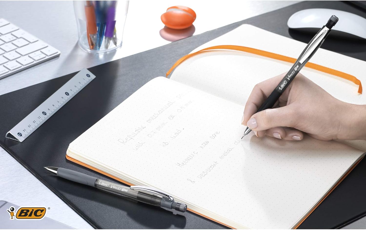 BIC Velocity Pro Refillable Mechanical Pencils - Black - Box of 12 (3 HB) Lead Pencils 0.7 mm with Eraser