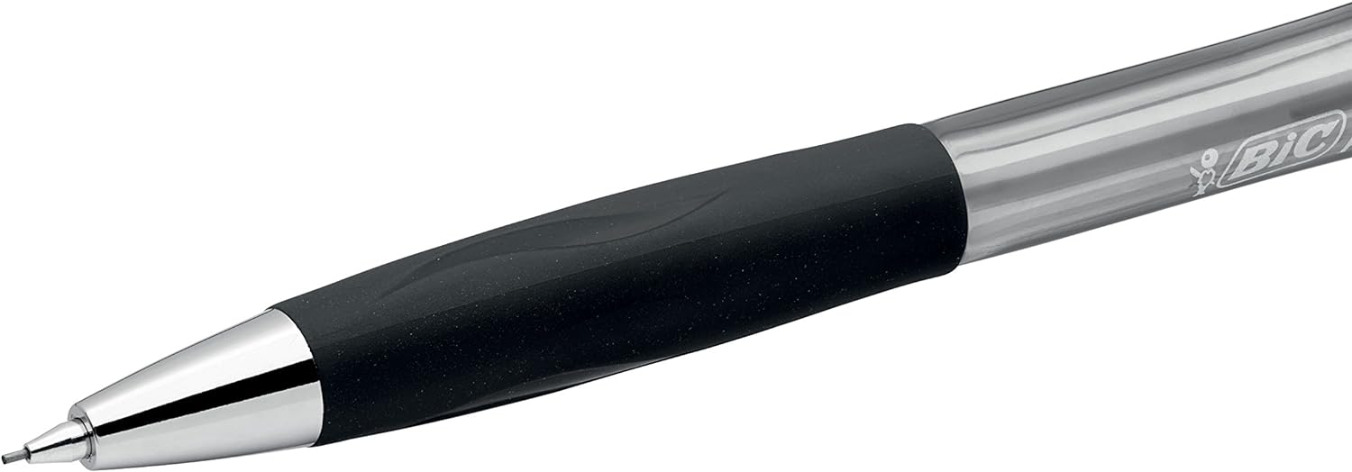 BIC Velocity Pro Refillable Mechanical Pencils - Black - Box of 12 (3 HB) Lead Pencils 0.7 mm with Eraser
