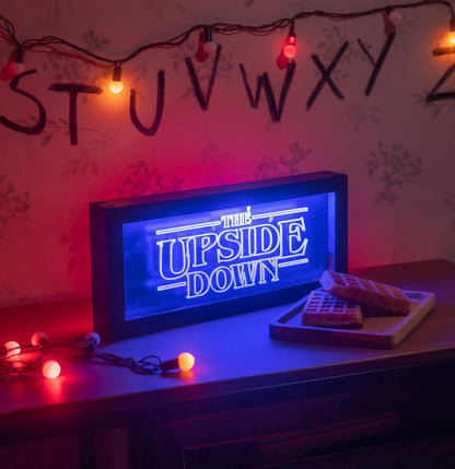Grupo Erik Stranger Things Lamp | 4 Lighting Modes | Multi Coloured Lights | Flashing Lights | Stranger Things Merchandise | Neon Light | Led Lamp | Light Box | Usb Lamp | Night Light For Kids