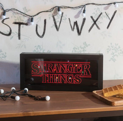 Grupo Erik Stranger Things Lamp | 4 Lighting Modes | Multi Coloured Lights | Flashing Lights | Stranger Things Merchandise | Neon Light | Led Lamp | Light Box | Usb Lamp | Night Light For Kids