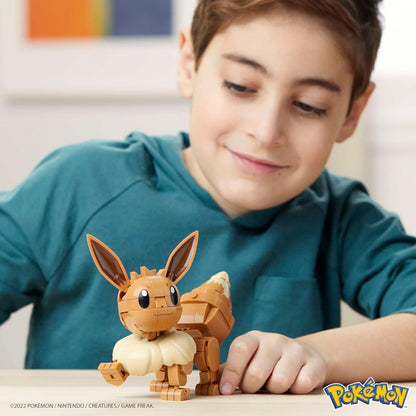 Mega Construx Pokémon Construye y Muestra Eeve Figura de +200 Bloques de construcción de Juguete para niños +6 años (Mattel HDL84