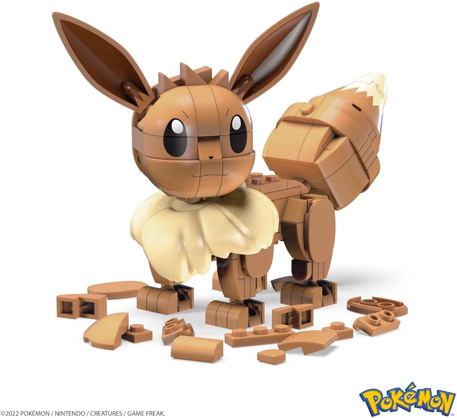 Mega Construx Pokémon Construye y Muestra Eeve Figura de +200 Bloques de construcción de Juguete para niños +6 años (Mattel HDL84