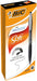BIC Atlantis Classic Retractable Ball Pens - Box of 12- Black Colour- Medium Point (1.0 mm) - Soft Rubber Grip