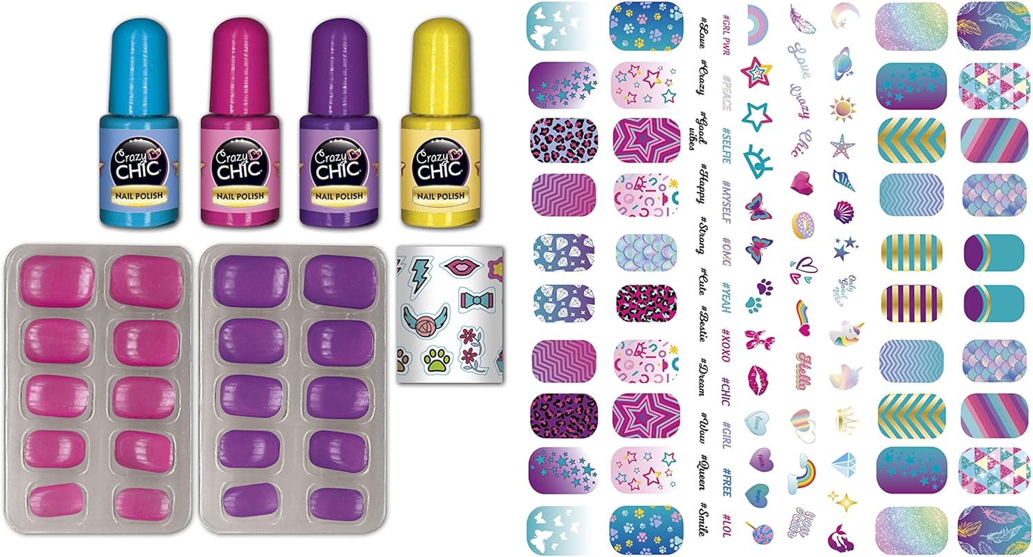 Clementoni Brillantes en la Oscuridad Set manicura Infantil, uñas Fluorescentes a Partir de 6 años (18689), Multicolor