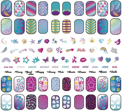Clementoni Brillantes en la Oscuridad Set manicura Infantil, uñas Fluorescentes a Partir de 6 años (18689), Multicolor