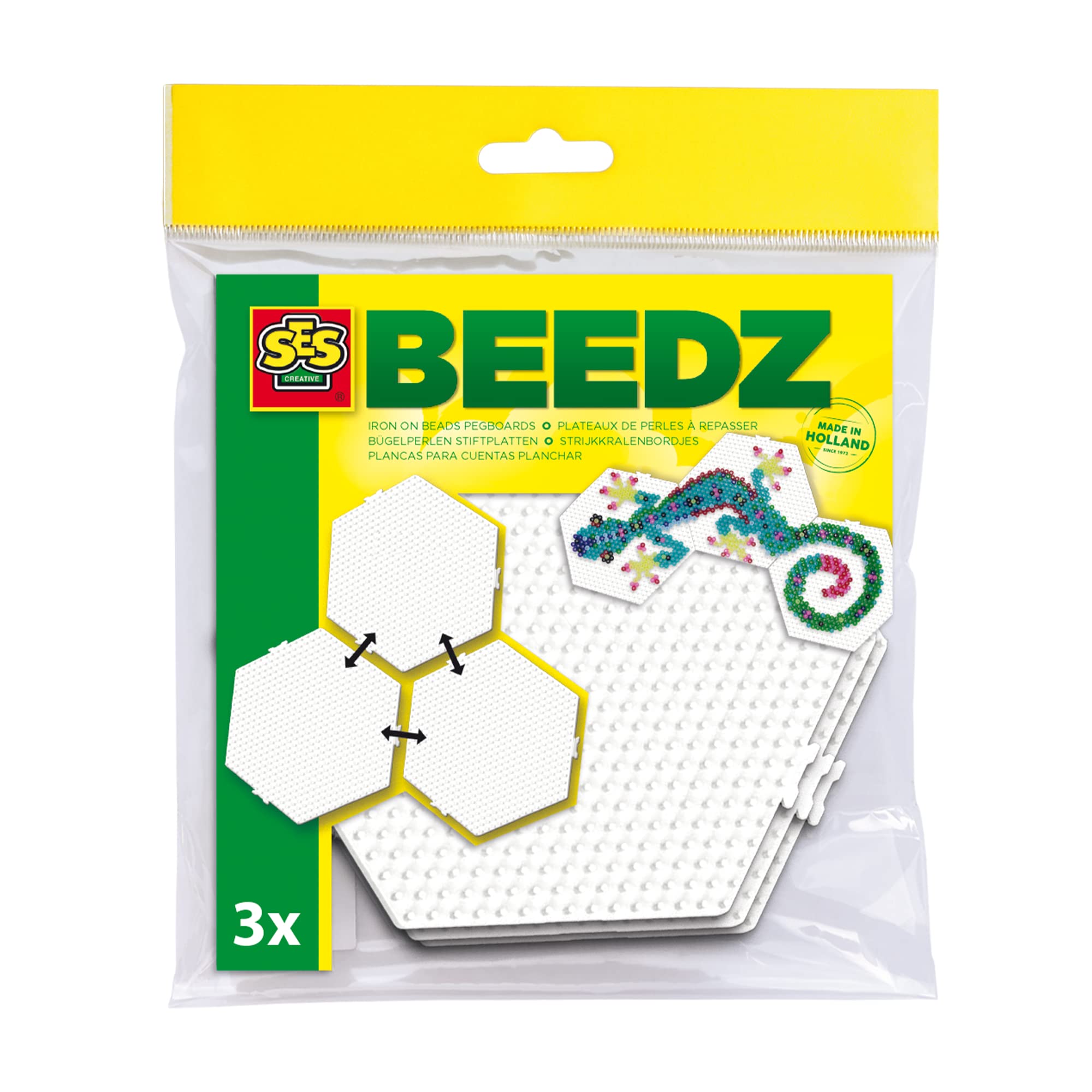 SES Creative Hexagon Stiftplatte verbindbar 3x
