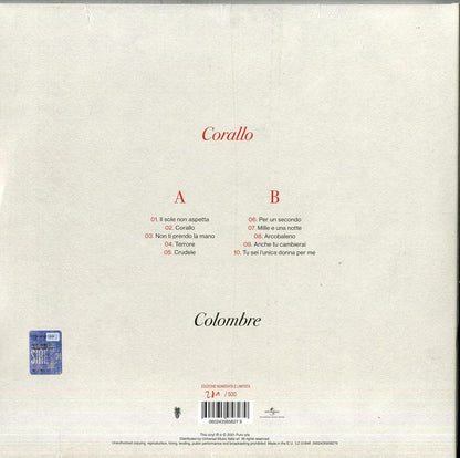Corallo (Vinile Rosso Numerato E Autografato t.)