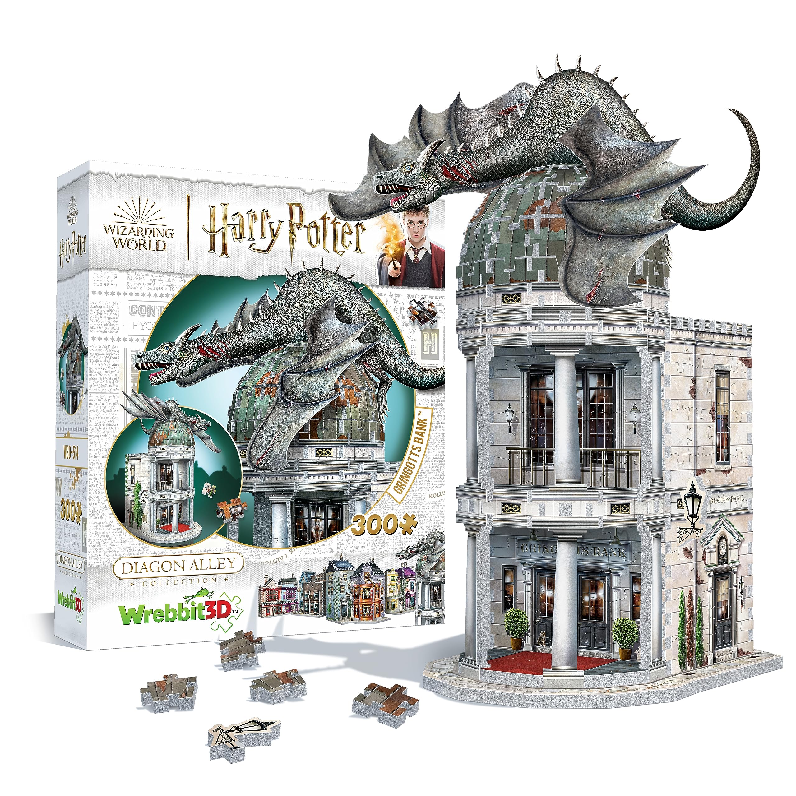 Wrebbit-Wrebbit3D Gringotts Bank Harry Potter Rompecabezas 3D, Color, único (JH-Products W3D-0514)