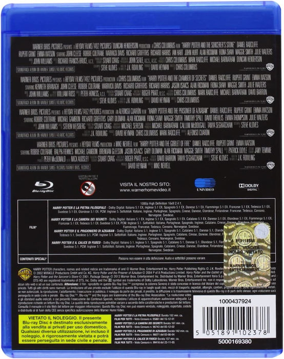 harry potter - 4 grandi film #01 (4 blu-ray) box set blu_ray Italian Import