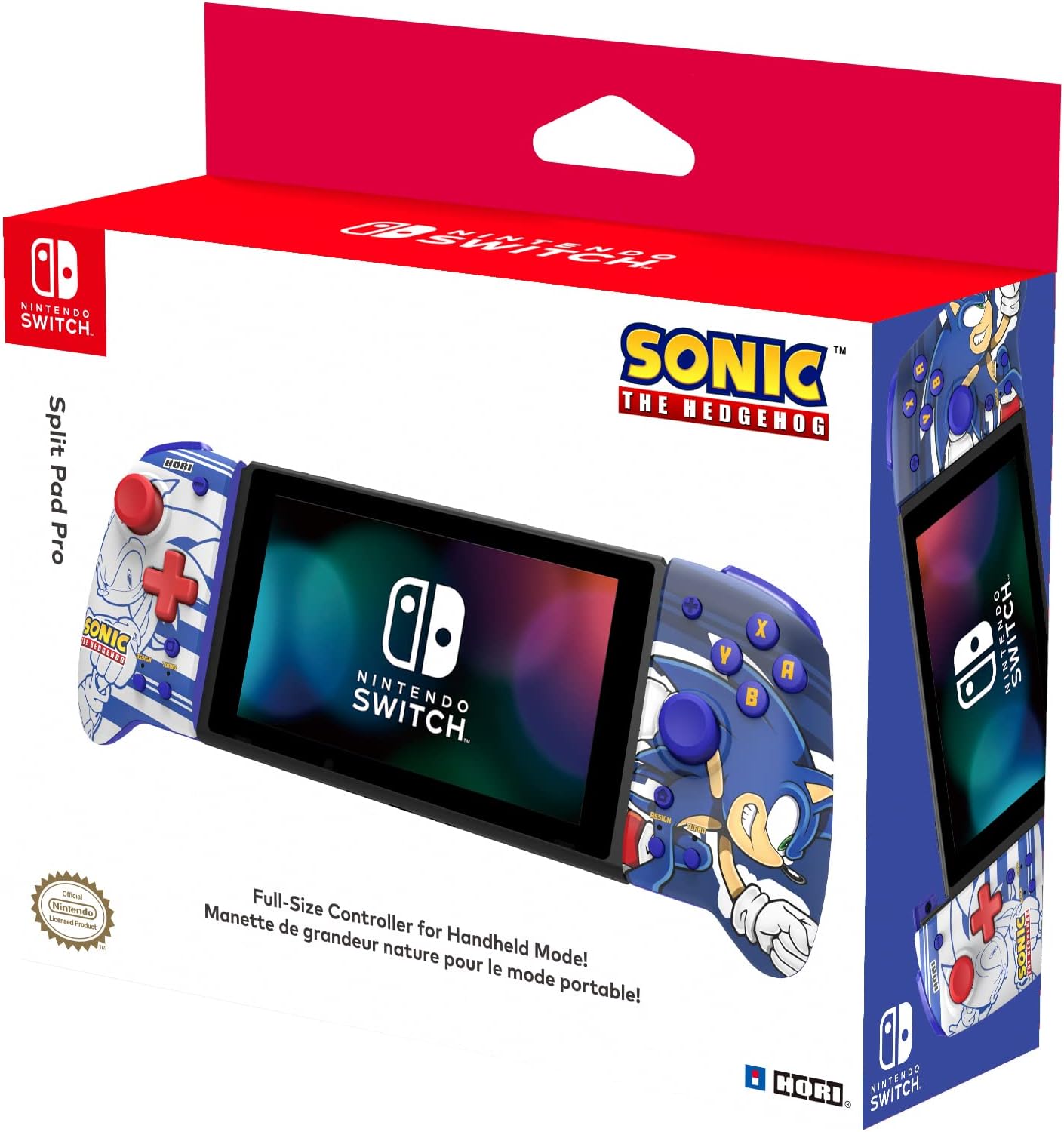 Hori Split Pad Pro Handheld Mode Ergonomic Grip Controller (Sonic the Hedgehog) - Nintendo Switch  (Nintendo Switch)