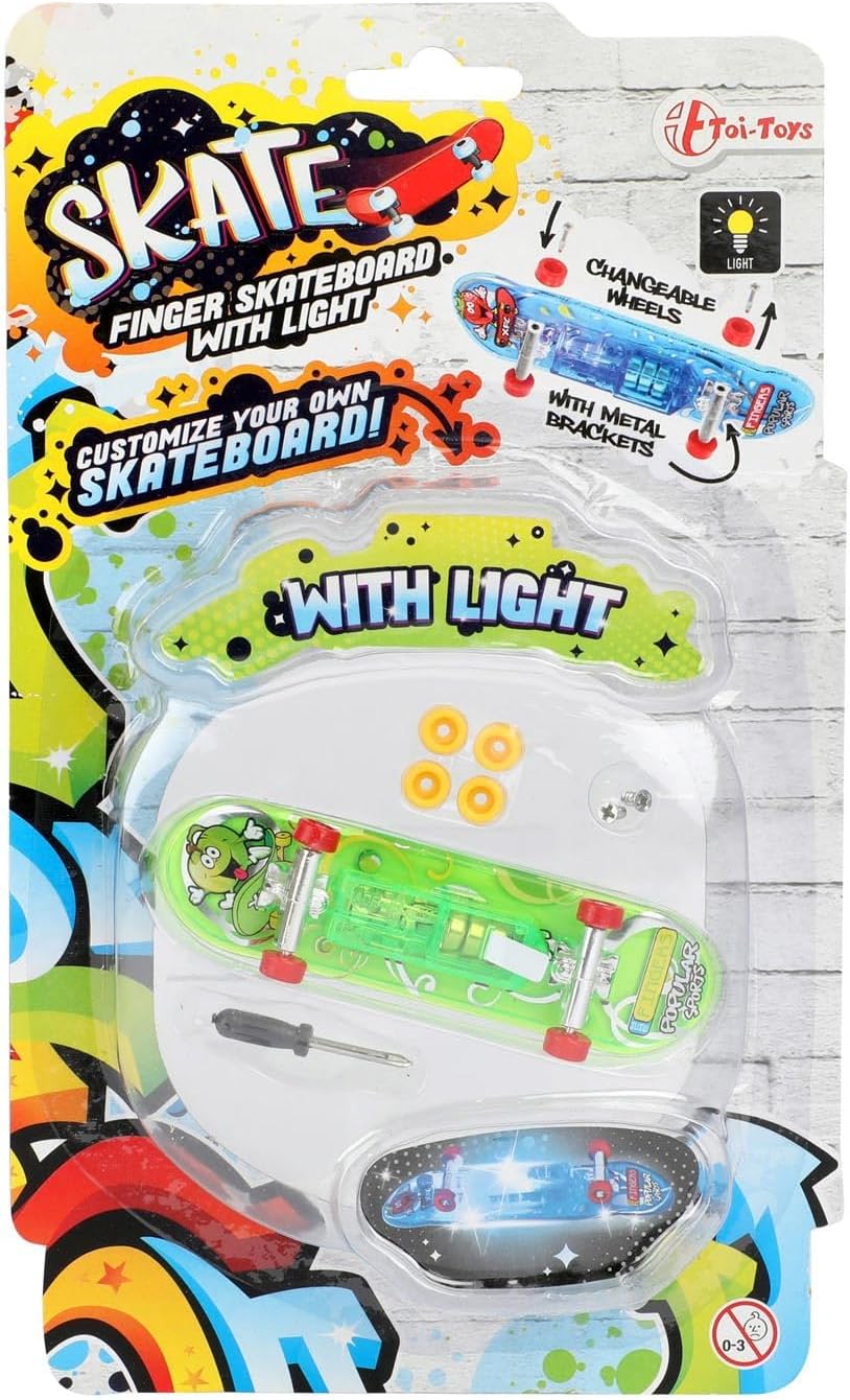 Toi-toys Finger-Skateboard Mit Licht 8 cm Multicolor