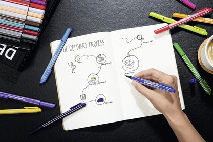 STABILO Fineliner pointMax - ARTY - Pack of 24 - Assorted Colours