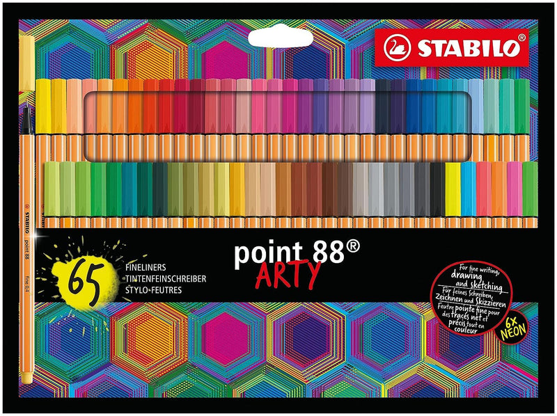 Fineliner - STABILO point 88 - ARTY - Pack of 65 - Assorted colours