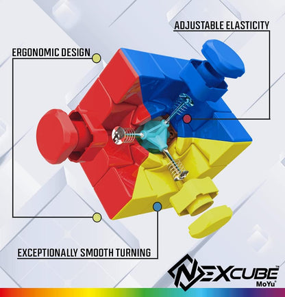 Nexcube 3x3 - Super Smooth 3x3 Speed Cube | Puzzle Cubes | Brain Teaser Puzzles for Adults and Kids | Ages 8+