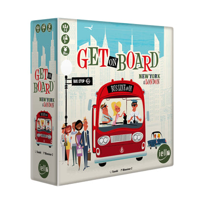 IELLO: Get On Board: New York & London, A Flip & Write Game, Clever & Original, 30 Minute Play Time, 2 to 5 Players, for Ages 8 and Up
