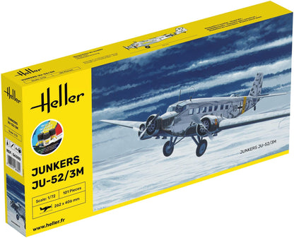 Heller HEL56380 1:72 Gift Set-Ju-52/3m Scale Model kit, Unpainted