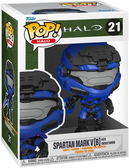 Funko POP Games: Halo Infinite - Mark V  with Blue Energy Sword with Chase, Multicolor, (59336)