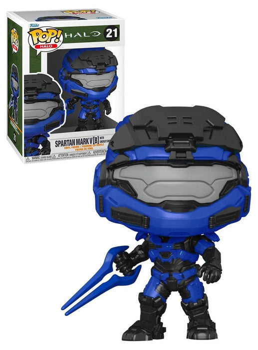 Funko POP Games: Halo Infinite - Mark V  with Blue Energy Sword with Chase, Multicolor, (59336