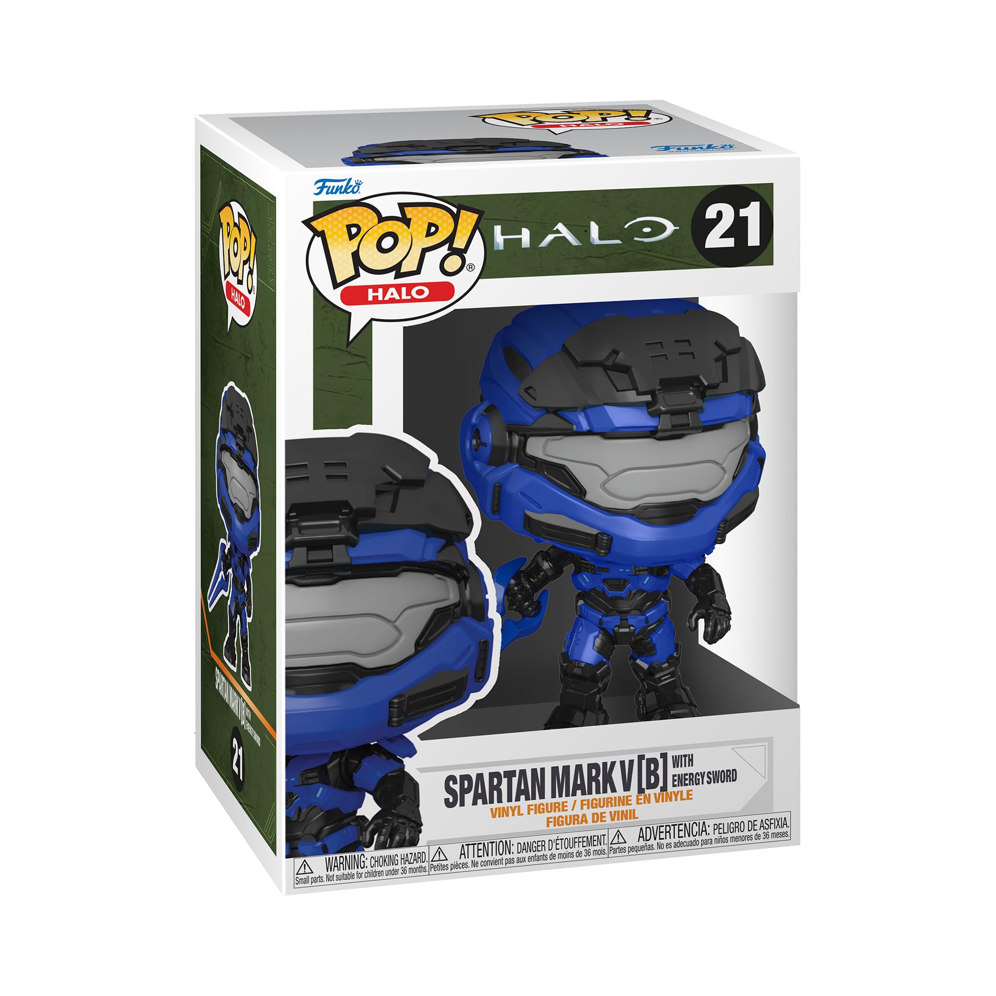 Funko POP Games: Halo Infinite - Mark V  with Blue Energy Sword with Chase, Multicolor, (59336)